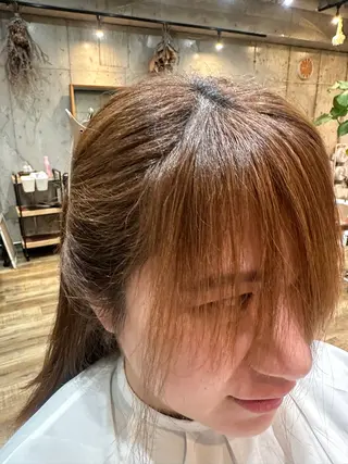 ミディアム 🫧MANA🫧縮毛 矯正モデル募集中🧡のヘアスタイル