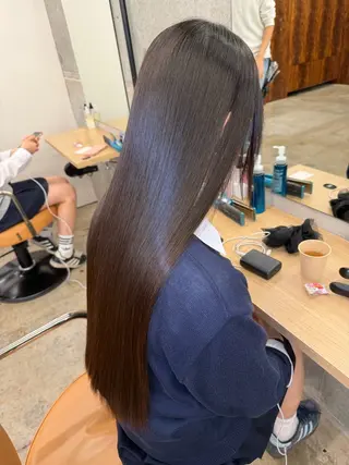 ロング 縮毛矯正×髪質改善× 艶髪カラー 吉原和磨のヘアスタイル