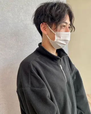 ショート カラー パーマ メンズ キッズ マツエク・マツパ 山本 銘子のヘアスタイル