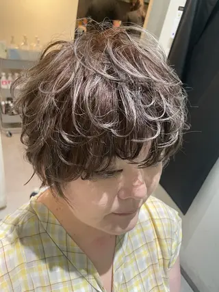 ショート カラー 骨格整形カット/ ショート✂️堀夢哉のヘアスタイル