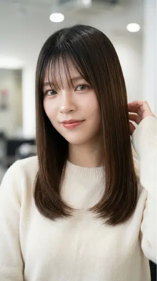 ロング パーマ 髪質改善/縮毛矯正 /レイヤーカット岡部のヘアスタイル
