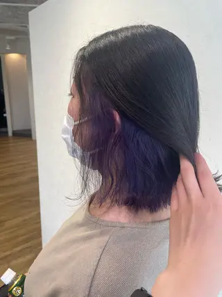 ミディアム 前田 菜奈子のヘアスタイル