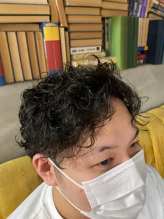ショート パーマ メンズ お任せヘア☘️☘️ 及川渚のヘアスタイル