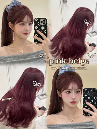 カラー girlな暖色ヘア 🪽🫧ハルナ🎀のヘアスタイル