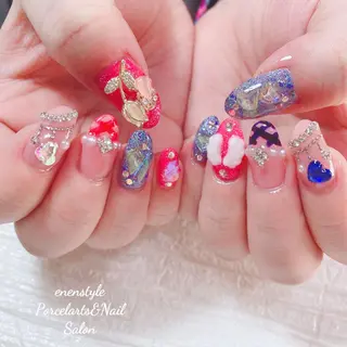 ミディアム ネイル 🐾enen style 🐾のネイルデザイン