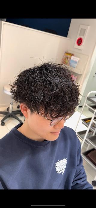 パーマ メンズ 三条メンズパーマ⚽️ 髙井　陽のヘアスタイル