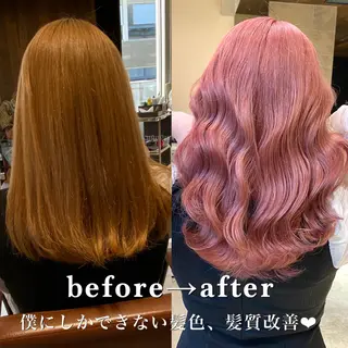 セミロング カラー 顔まわりの神様✨ 透明感カラー藤嶋秀幸のヘアスタイル