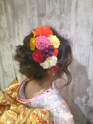 セミロング ヘアアレンジ Agu hair 清尾 浩昭のヘアスタイル