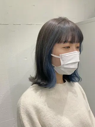 ミディアム カラー ヘアアレンジ 憧れの艶ハイトーンへ 🌙サイダサキのヘアスタイル