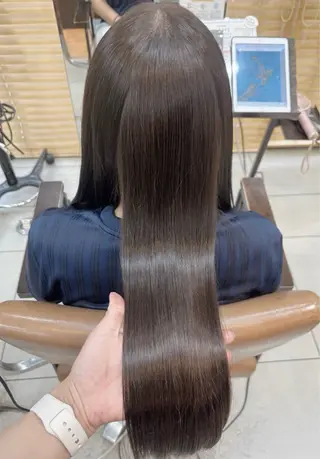 セミロング カラー 頭皮×髪質改善 透明感カラー💎中村のヘアスタイル