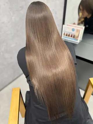 ロング カラー ミルクティーハイトー ン💖Mikaのヘアスタイル