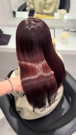 ロング カラー ヘアアレンジ メンズ さくら🍒 暖色カラー/髪質改善のヘアスタイル