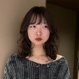 セミロング カラー Akari暖色カラー /レイヤーカットのヘアスタイル