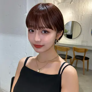ミディアム カラー ❤️ショートカット ・顔周りカット❤️のヘアスタイル