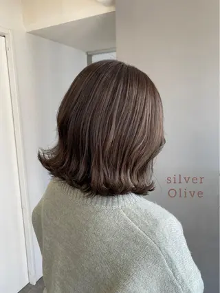 ミディアム カラー ヘアアレンジ ボブ /ニュアンス/ satomi🧸💖のヘアスタイル
