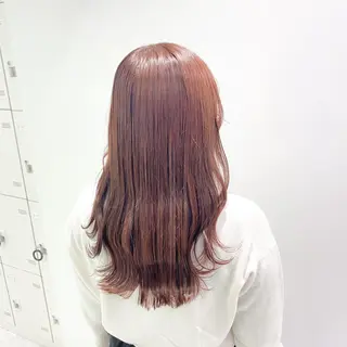 セミロング カラー パーマ ヘアアレンジ ネイル マツエク・マツパ 韓国風ベージュ🤎 赤みなし🌿横浜🤎のヘアスタイル