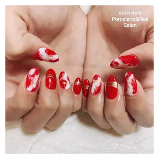 ミディアム ネイル 🐾enen style 🐾のネイルデザイン