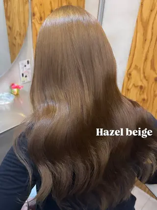カラー 🌙ヘーゼルベージュ レイヤーカット🌙のヘアスタイル