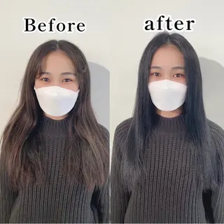 セミロング HIDE 矯正のヘアスタイル