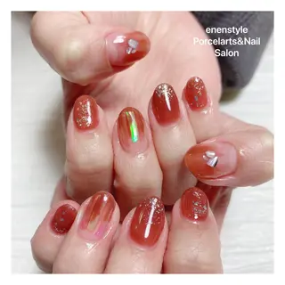 ミディアム ネイル 🐾enen style 🐾のネイルデザイン