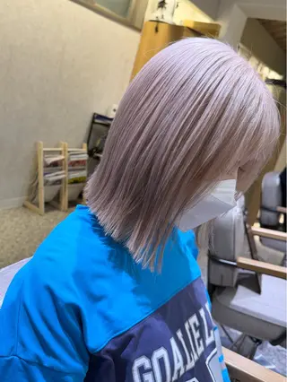 ショート カラー 吉良祐樹 艶カラー／縮毛矯正のヘアスタイル
