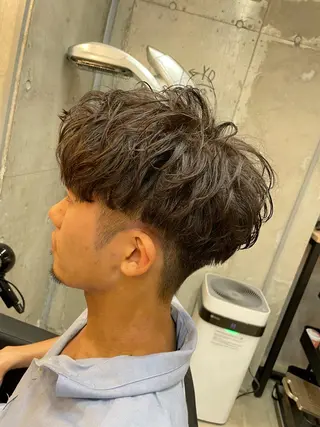 ミディアム メンズ メンズ縮毛矯正 細谷碧海のヘアスタイル