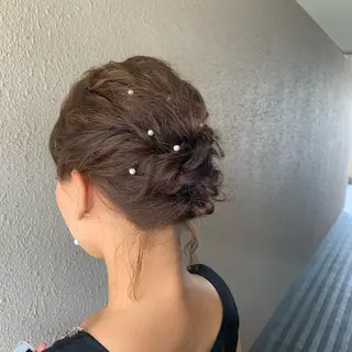 ミディアム ヘアアレンジ chouette/ 根本優希のヘアスタイル