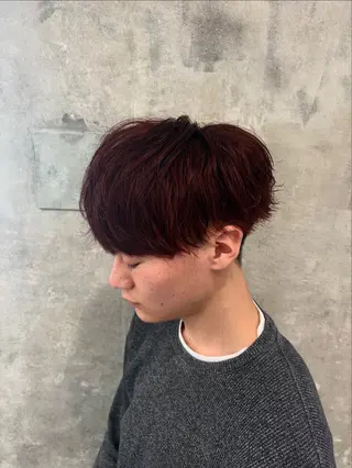 ショート カラー メンズ メンズ特化/センター 分け/HIKARUのヘアスタイル