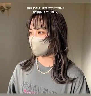 ミディアム カラー 本間 結衣のヘアスタイル