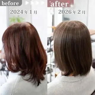 ミディアム カラー 山本 智也のヘアスタイル