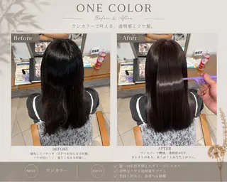 セミロング TERU〻艶カラー〻 ハイトーン〻髪質改善のヘアスタイル