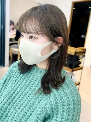 ロング カラー パーマ ヘアアレンジ メンズ キッズ ネイル マツエク・マツパ アイブロウ 似合せレイヤー/ 柔らか透明感カラーのヘアスタイル