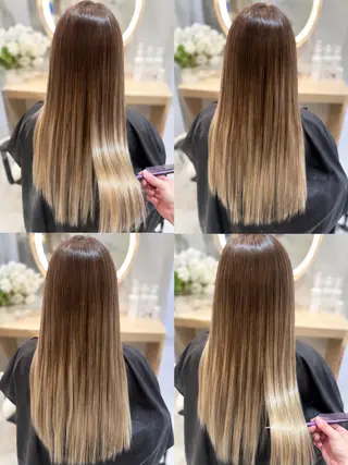 ロング カラー ササ キのヘアスタイル