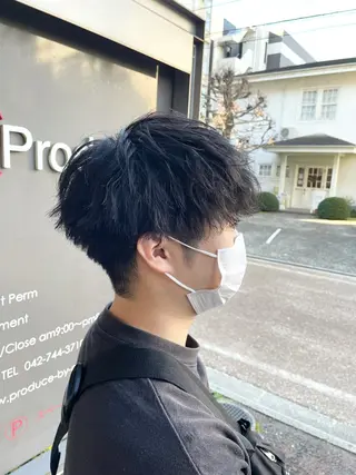 メンズ 髪質改善×白髪ぼかし 美容師✂️武澤龍賀のヘアスタイル
