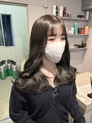 ロング カラー パーマ ヘアアレンジ メンズ 上品＆韓国風 🥀海心🥀のヘアスタイル