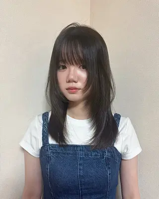ミディアム 🪐hikari /切りっぱなしボブのヘアスタイル