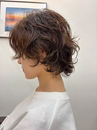 ショート パーマ 似合わせカラーパーマ 🌿kitin米川のヘアスタイル