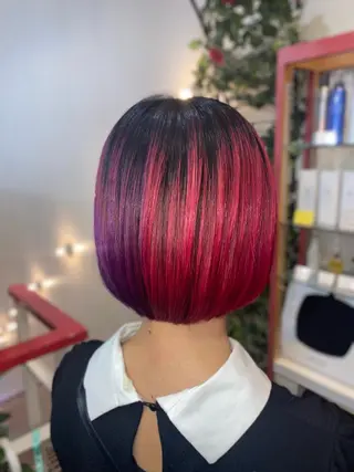 ショート ゆぴ☾/推しカラー /ハイトーンのヘアスタイル