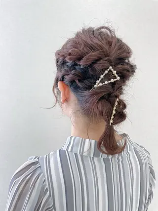 ミディアム ヘアアレンジ CARELLY Rukaのマツエク・マツパデザイン