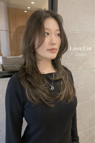 ロング カラー 上品韓国ヘア レイヤー/ayaのヘアスタイル