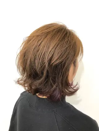ミディアム カラー ヘアアレンジ ショート特化 💐川崎希💐のヘアスタイル