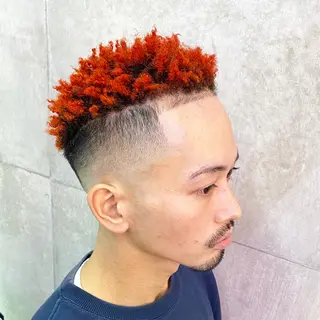 ショート カラー パーマ ヘアアレンジ メンズ キッズ 中元 淳のヘアスタイル
