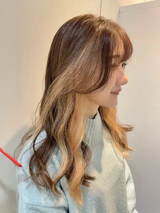 ロング 前田 菜奈子のヘアスタイル