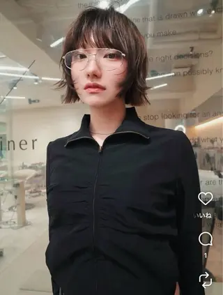 ショート カットモデル ヨネダのヘアスタイル