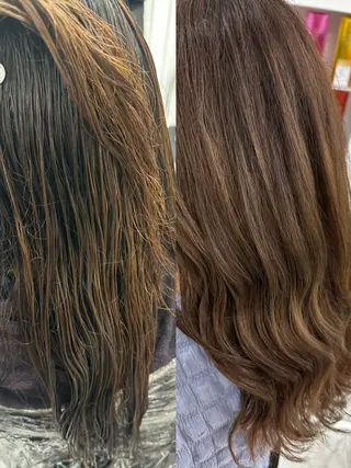ロング カラー むっちー/超高濃度 水素髪質改善サロンのヘアスタイル