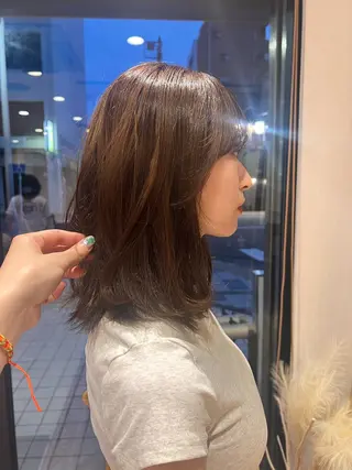 ミディアム カラー カットモデル/ カラー/nanamiのヘアスタイル