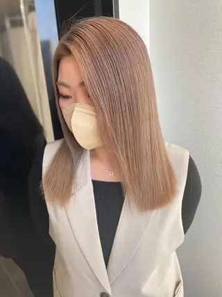 ロング カラー YUI/ ブリーチカラー🌷のヘアスタイル