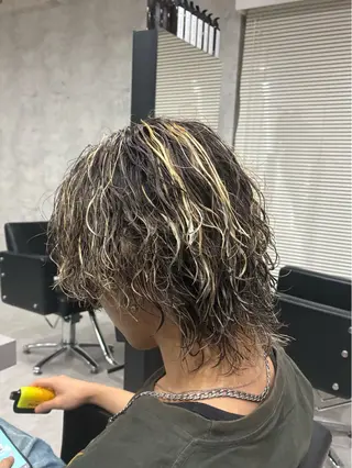ミディアム カラー パーマ メンズ 垢抜けメンズパーマ /颯太のヘアスタイル