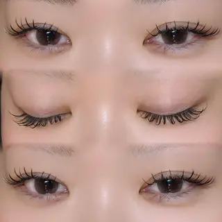 マツエク・マツパ 𝐘𝐮𝐢🎀梅田 韓国ヘア 束感まつ毛のマツエク・マツパデザイン