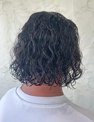 ミディアム パーマ 福本 ルミのヘアスタイル